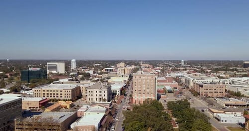 Buildings in Downtown Pensacola, Florida in midday sun