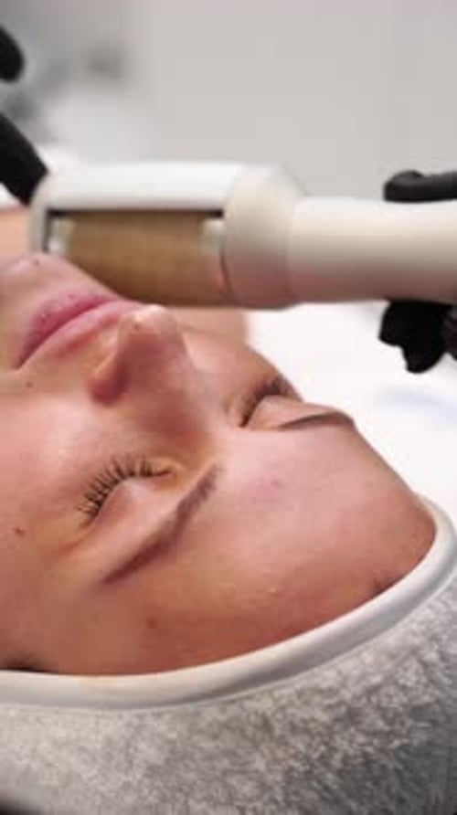 Expert Performs Endospheres Therapy Facial Reducing Wrinkles Enhancing Skin Tone Nonsurgical