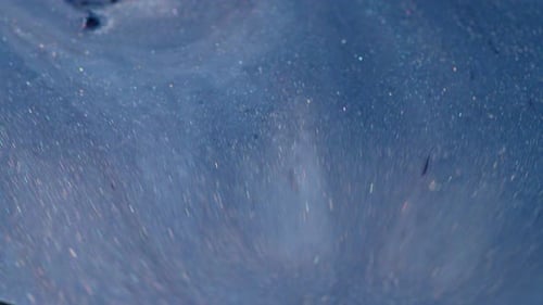 Vibrant colors swirl elegantly in water, creating abstract art, close-up