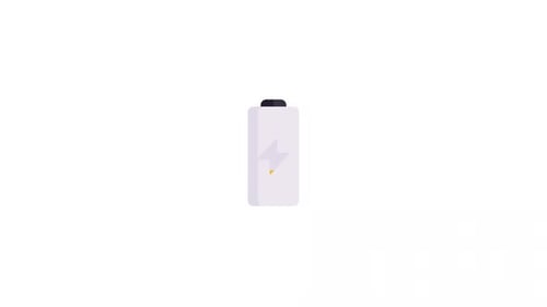 Battery Charge Status Flat Design Icon Animation