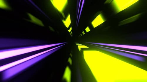 Light Green And Purple Striped Abstract Endless Neon Tunnel Background Vj Loop I 4K