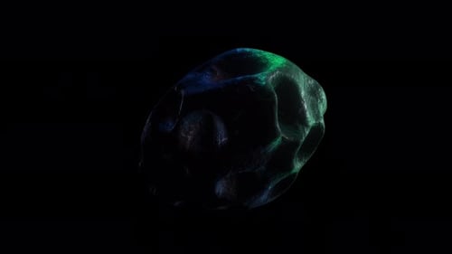 Futuristic Rotating Meteor Abstract Animation