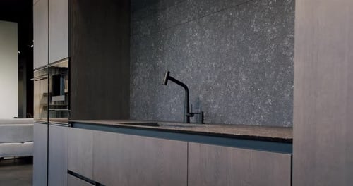 Sleek Modern Kitchen Interior Design Dolly Shot