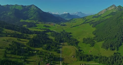 Incredible Mountainous Terrain of the Swiss Alps Pristine Stunning Green Swiss Nature in Summer