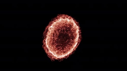 Abstract Fiery Particle Burst Exploding Energy Element