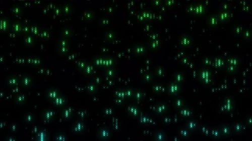 Seamless Digital Glowing Grid Data Flowing Background