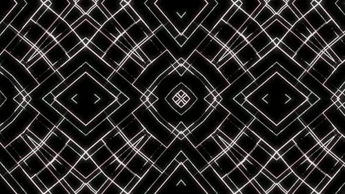 Abstract Geometric Glowing Lines Pattern Background Loop