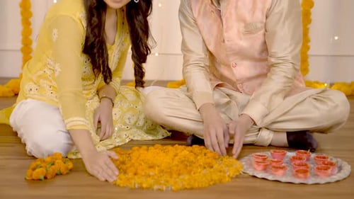 Preparing Diwali Decorations at Home for Celebrations