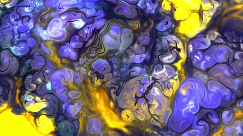 Abstract Background with Swirling Blue, Purple, and Yellow