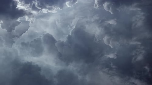 Swirling Cumulonimbus Clouds Fill the Sky
