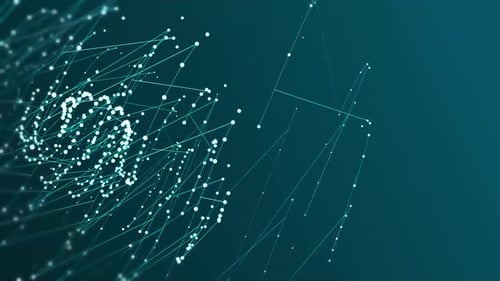 Digital swirling vortex of random data points