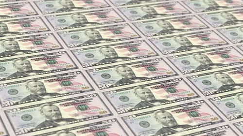 50 Money Printing Background Animation