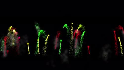 Filaments with Confetti in Juneteenth Colors