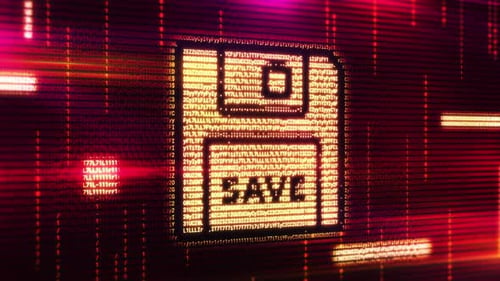 Speichern von Daten auf einer Diskette mit Code im Hintergrund