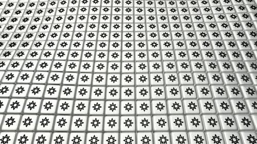 Floating Background with White Cubes, Unique Design, Reflection, Exclusive, 3D Render, Black Shapes
