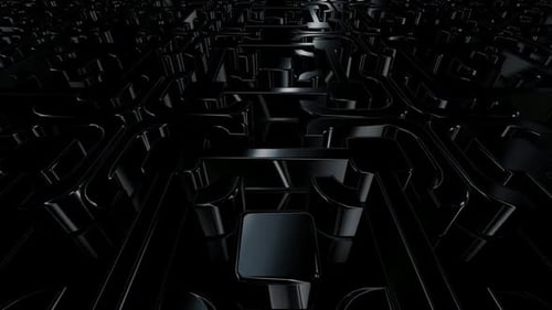 Abstract Dark Metallic Circuit Board Loop Background