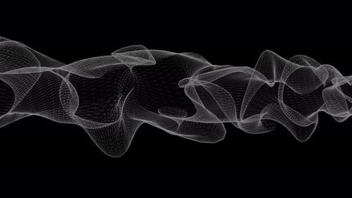 Wave Line Animated White Black Background