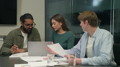 Office Team Men and Woman Managers Multiethnic Colleagues Business Partners Businessmen