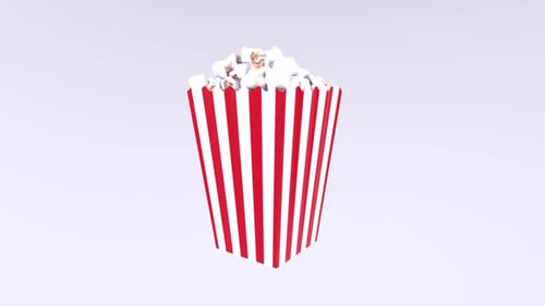 Popcorn Box 3d food rotating loop