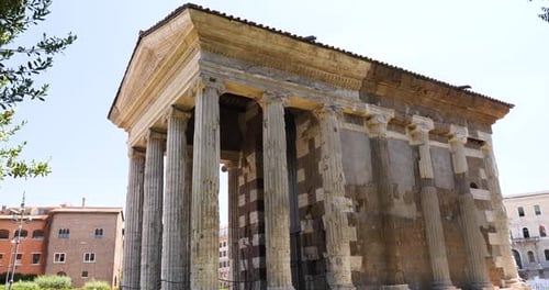 Célèbre temple de Portunus au Forum Boarium, Rome, Italie.