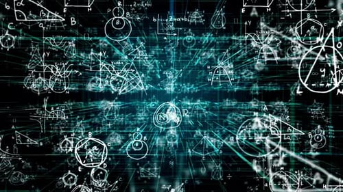 Équations mathématiques, formules, sciences, équations de chimie