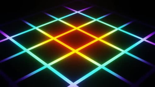 Multocolor 3 Colored Grid Background Loop Animation In 1080Hd