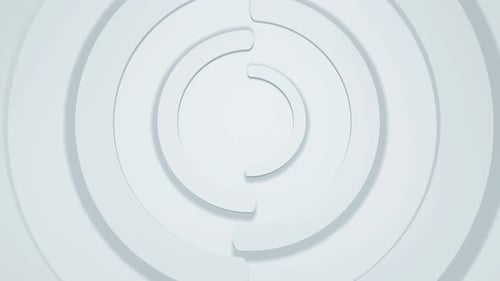 Abstract Geometric White Circles Expanding Seamless Loop Background