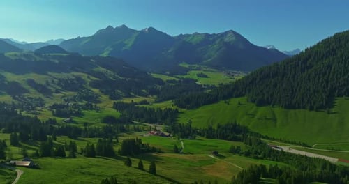 Incredible Mountainous Terrain of the Swiss Alps Pristine Stunning Green Swiss Nature in Summer