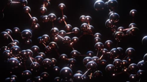 Futuristic Abstract Network of Glowing Spheres Loop Background