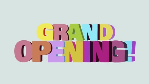 Animated Glitch Grand Opening Title