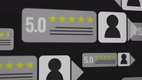 Animated Digital Customer Reviews and Star Ratings