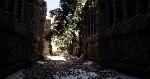 Ancient Ruins Reveal Hidden Beauty in a Sunlit Valley Surrounded By Trees