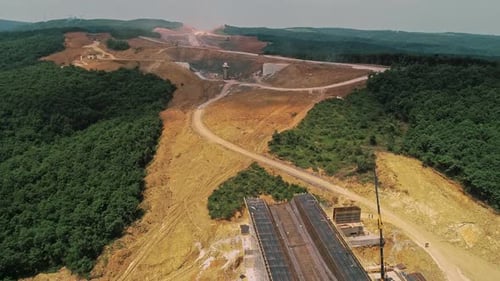 Aerial View of a Major Construction Project