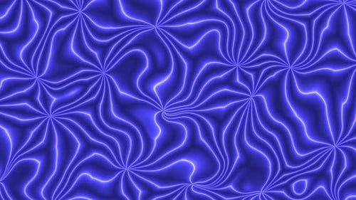 Abstract Neon Blue Flowing Lines Seamless Loop Background