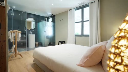 Bedroom with Bathroom, Modern Interior Design