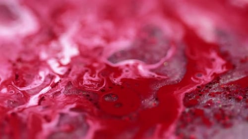 Acrylic Color Mix Glitter Fluid Spill White Red