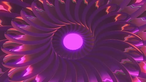 Abstract Glowing Purple and Magenta Vortex Tunnel Loop