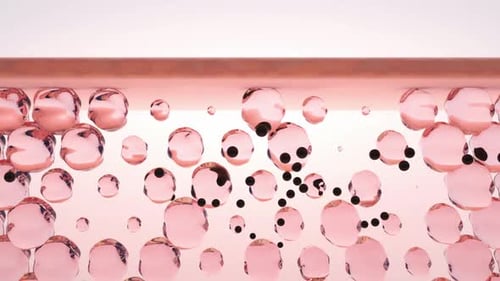 3D Animation of Skin Layer with Molecule Absorption and Release