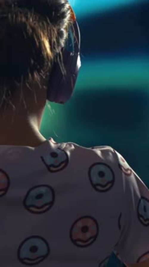 Young Adult With Earphones