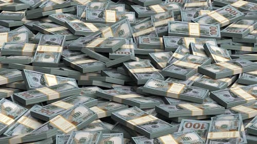 Flying Over The Dollars Field Looped