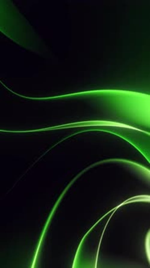 Futuristic Green Curvy Abstract Modern Background Loop