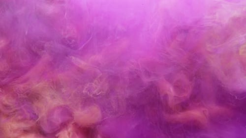 Abstract Pink and Gold Ink Swirls