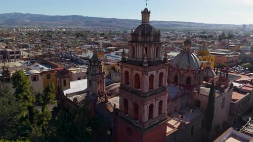 4K Aerial Drone Footage of San Francisco Temple in San Luis Potosi Mexico