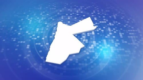 Jordan Map Outline Reveal with Digital Background