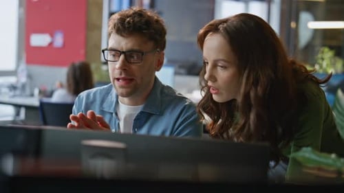 Office People Solving Business Problem Working Buro Closeup Colleagues Discuss