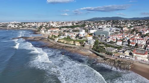 Cascais Skyline At Cascais In District Of Lisbon Portugal.