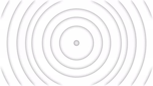 Abstract White Expanding Circles Seamless Loop Background