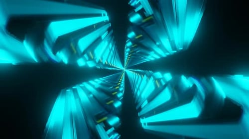 A Rhythmic VJ Loop Showcasing Neon Disco Strobe Lights in a Vivid Backdrop