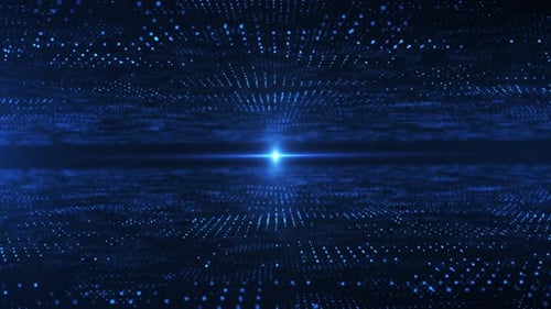 Abstract Digital Particle Grid Tunnel Loop Background