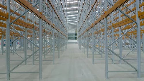 Warehouse Interior Racking System Flythrough